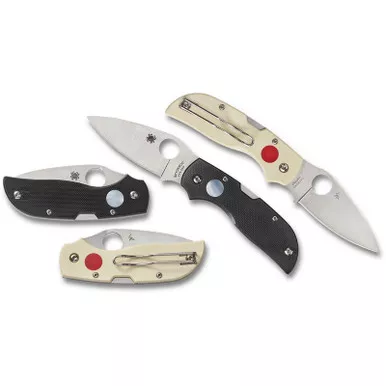 Spyderco C152GSMP Chaparral Sun & Moon Folding Knife 2.80" CTS-XHP Plain Edge Blade, Black G-10 Handle