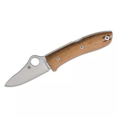 Spyderco C255CMP SpyOpera Folding Knife 2.90" M390 Plain Edge Blade, Micarta Handle