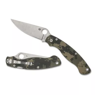 Spyderco C36GPCMO2 Military 2 Folding Knife 4" CPM S30V Plain Edge Blade, Camo G10 Handle