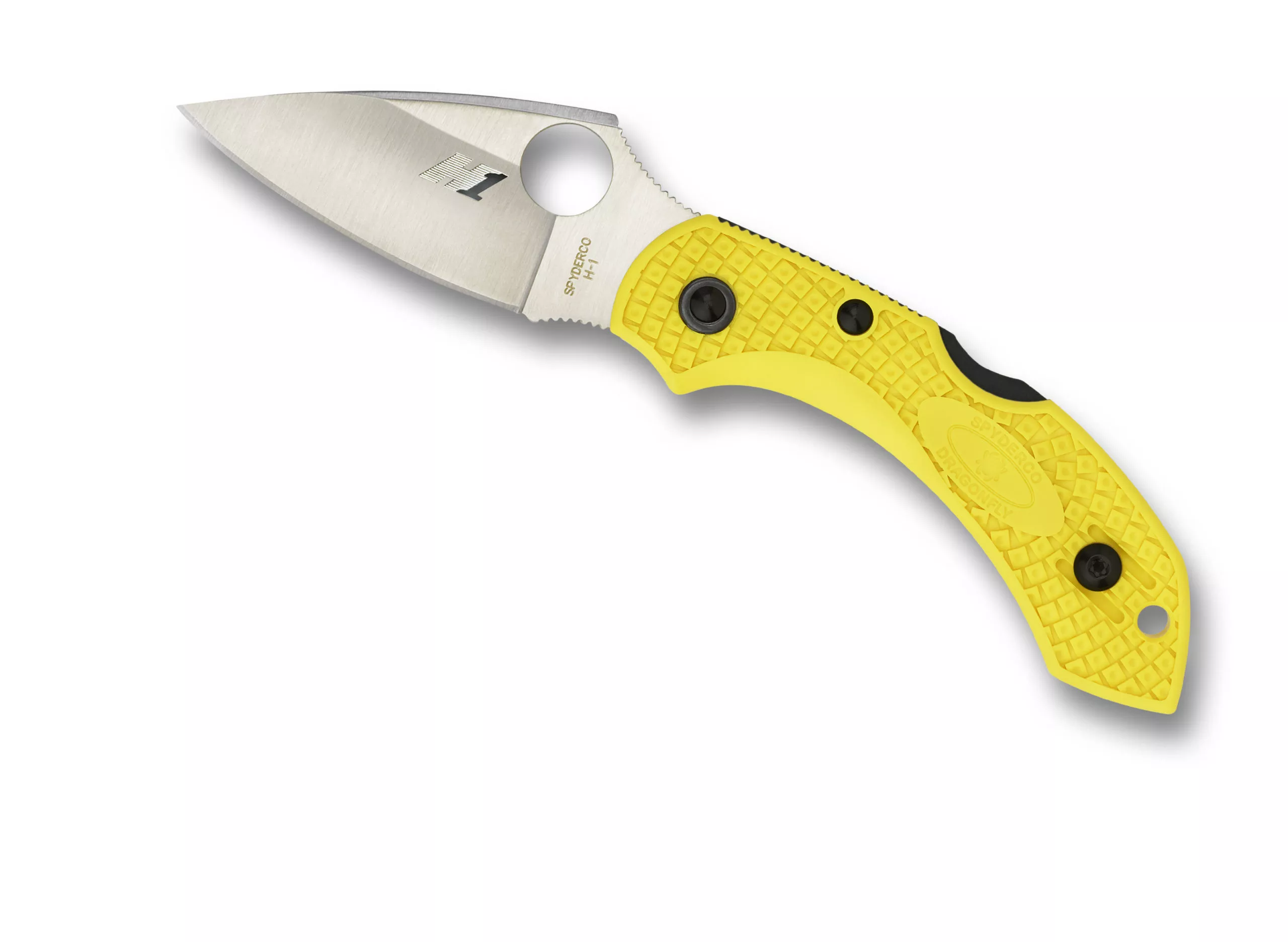 Spyderco Dragonfly 2 Salt Folding Knife 2.25″ H1 Satin Plain Blade, Yellow FRN Handles W/ Clip