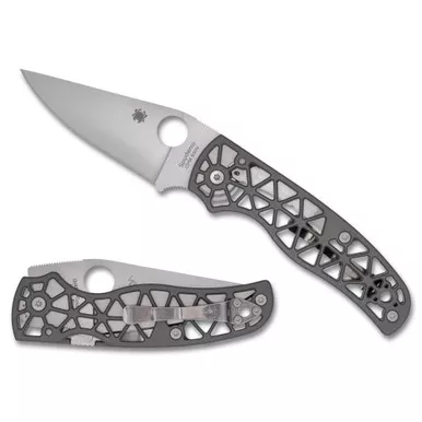Spyderco Edgerati Gray Aluminum Folding Knife