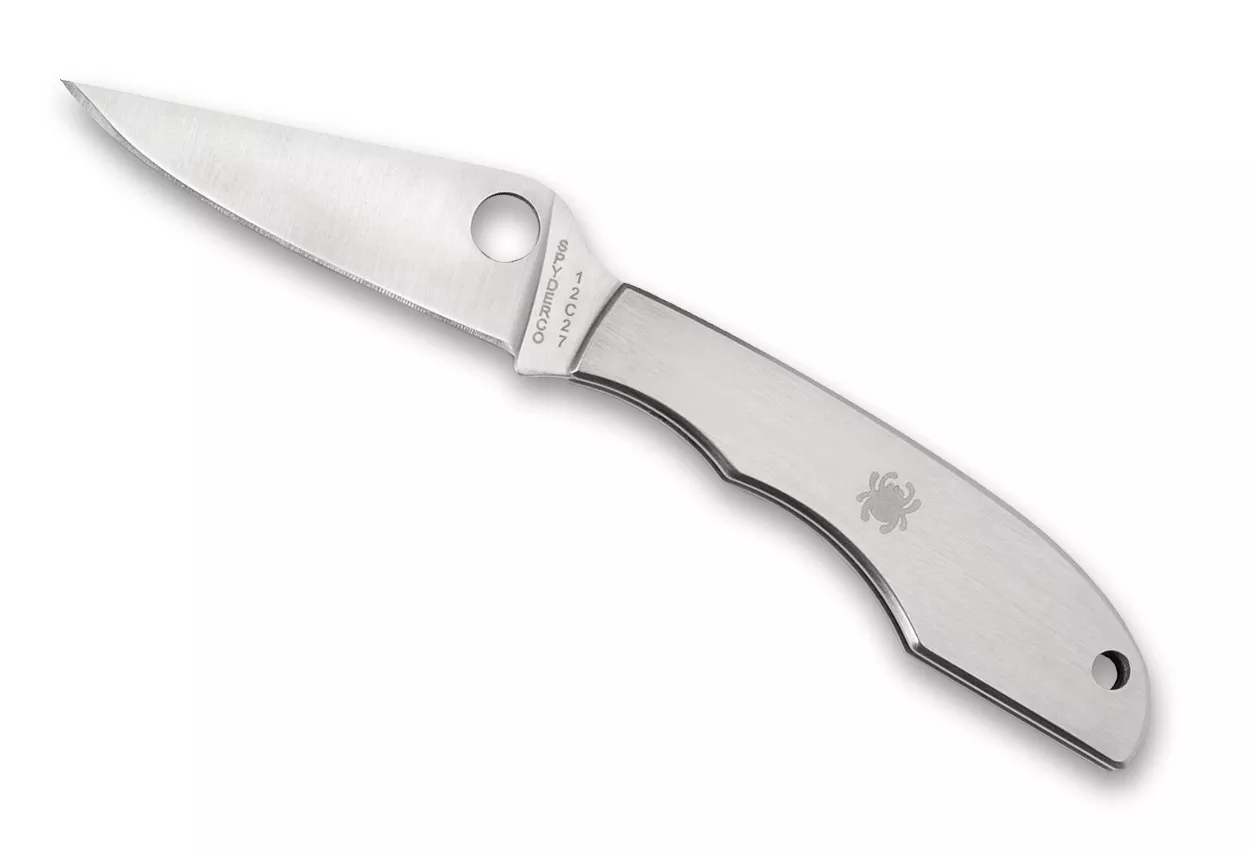 Spyderco GrassHopper Miniature Folding Knife 2.31″ Blade, Stainless Steel Handles W/ Clip