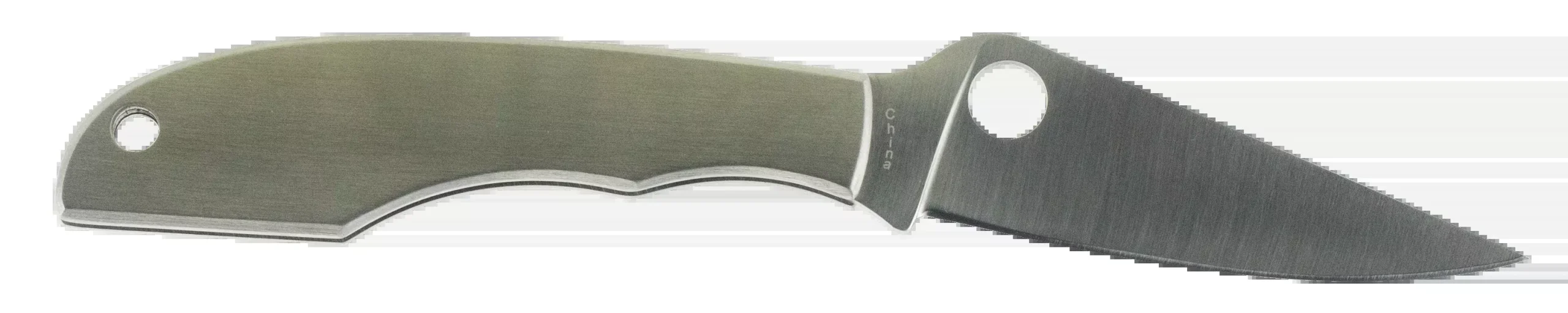 Spyderco GrassHopper Slipjoint Folding Knife, 2.3 in 12C27 Blade, Stainless Handle – C138P