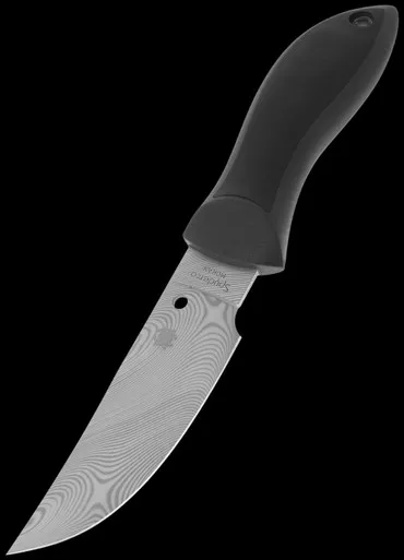Spyderco Moran Upswept Damasteel Sprint Run Fixed Blade