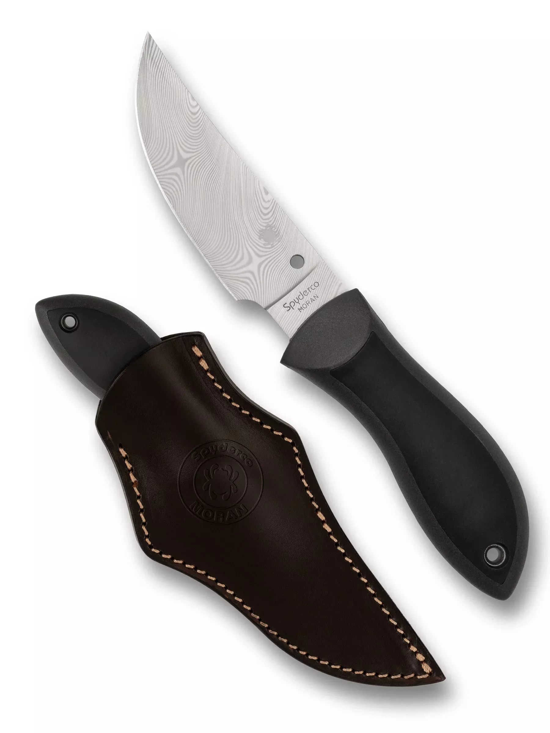 Spyderco Moran Upswept Gray Damasteel Sprint Run
