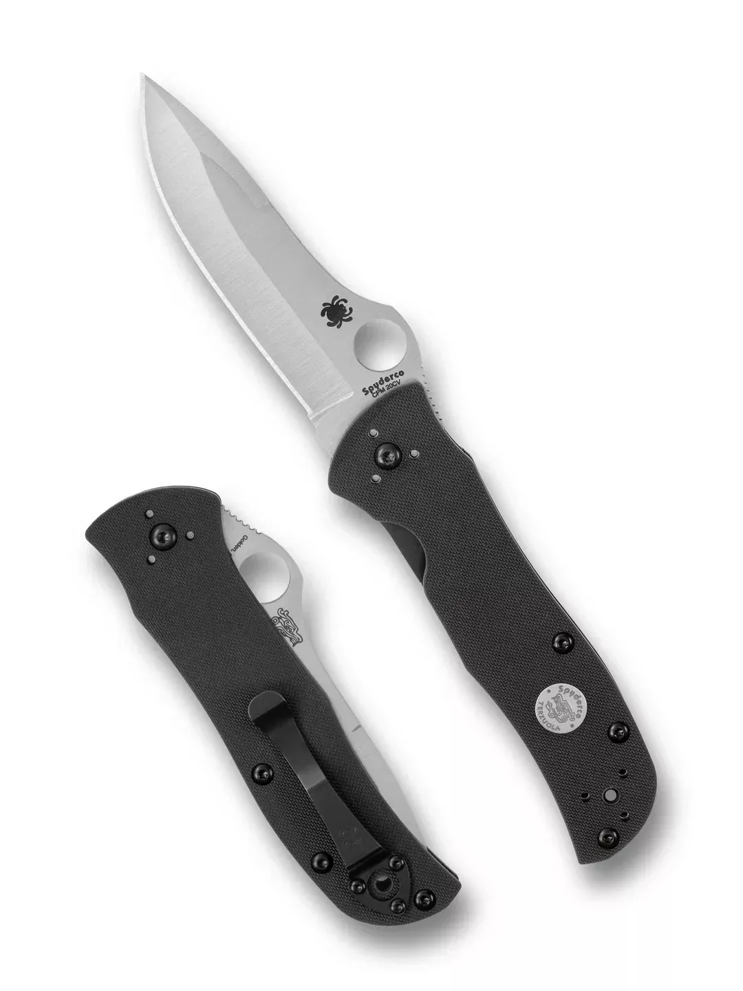 Spyderco x Terzuola Starmate Black G-10 20CV Linerlock Folding Knife