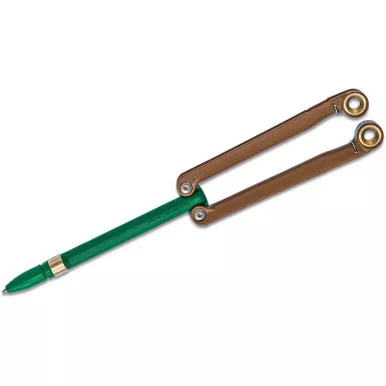 Spyderco YUS113 BaliYo Flip Pen, Coyote Brown/Forest Green