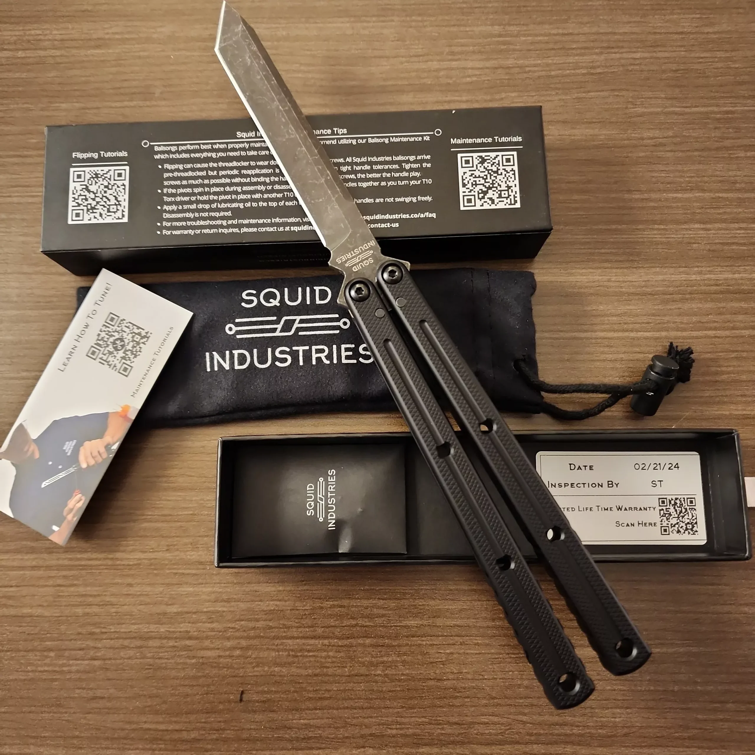 Squid Industries Krake Raken Matte Black Acid Washed Tanto #4 of 10