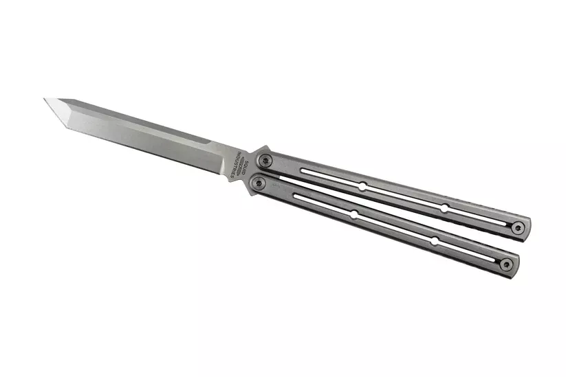 Squid Industries Zirblast Titanium Krake Raken Bowie Live Blade Balisong