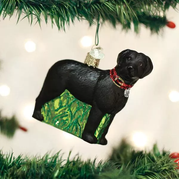 Standing Black Labrador Ornament