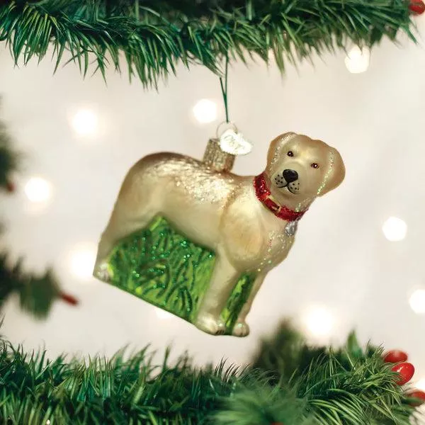 Standing Yellow Labrador Ornament