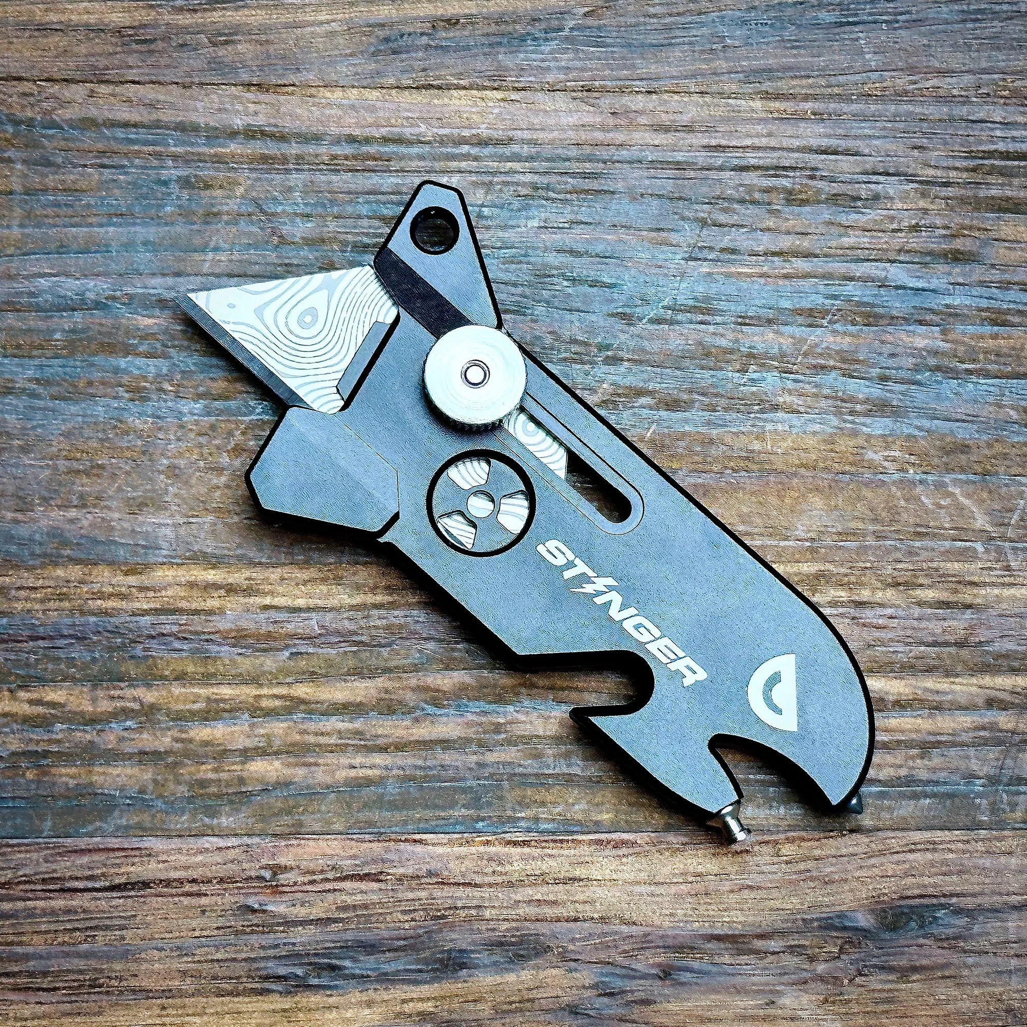 Stinger EDC Blade, Keychain Utility Knife – Matte Black