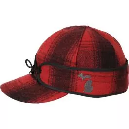 Stormy Kromer Original Cap With MI Emblem - Red/Black Plaid - 7