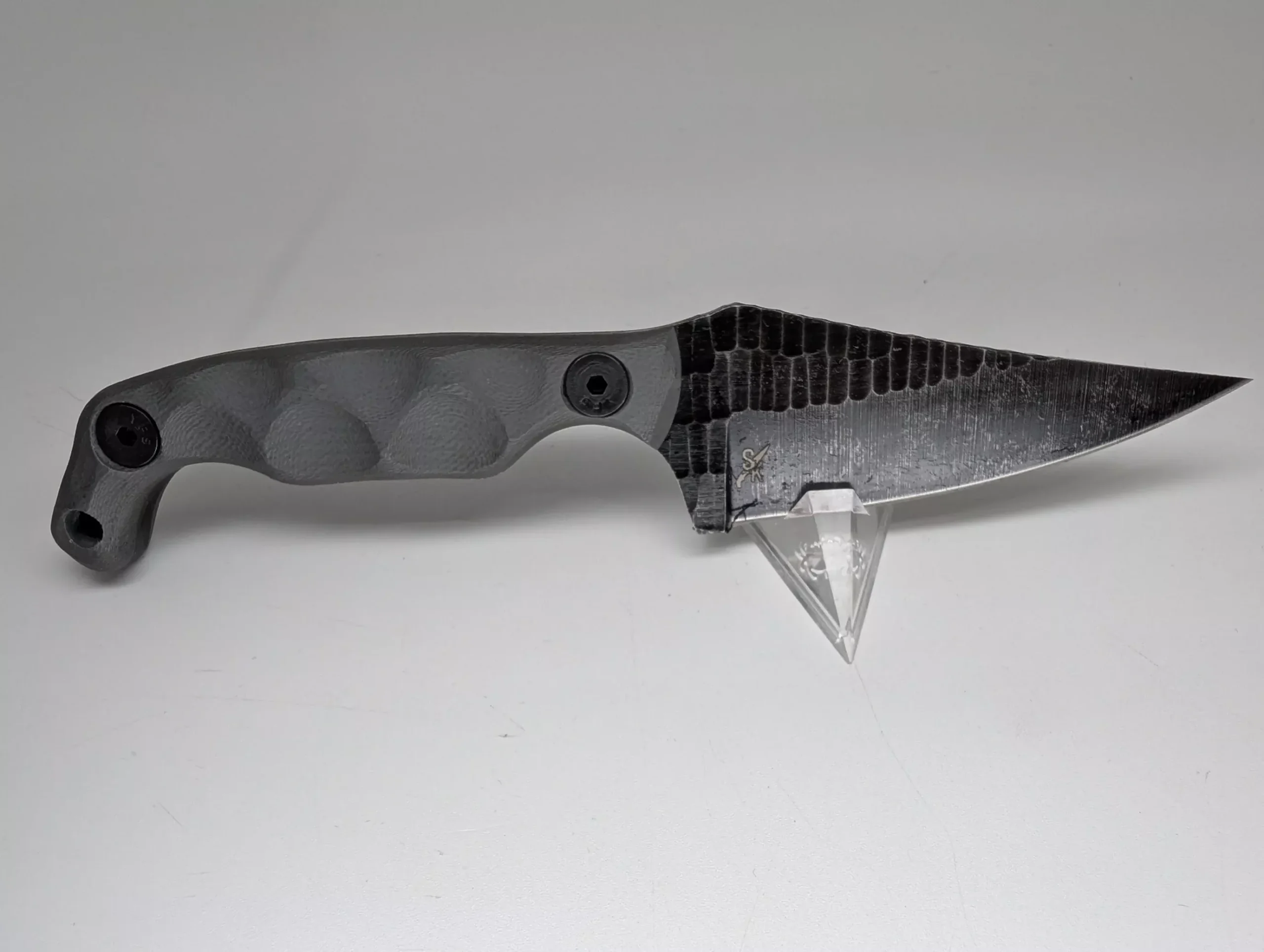 Stroup Knives MINI1 Grey G10 Fixed Blade Knife