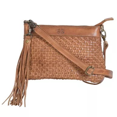 STS Sweetgrass Grace Distressed Tan Crossbody Bag (STS32189)