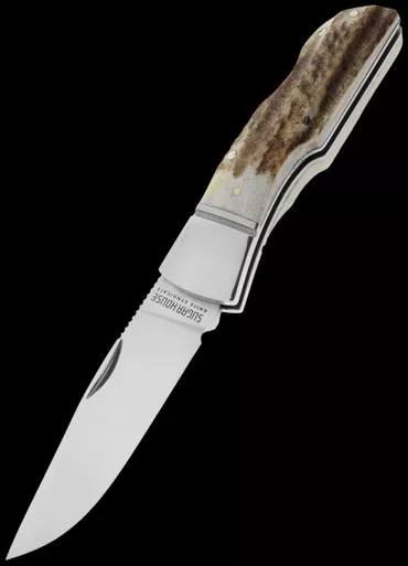 Sugar House Knife Syndicate Jackrabbit Stag Folding Knife
