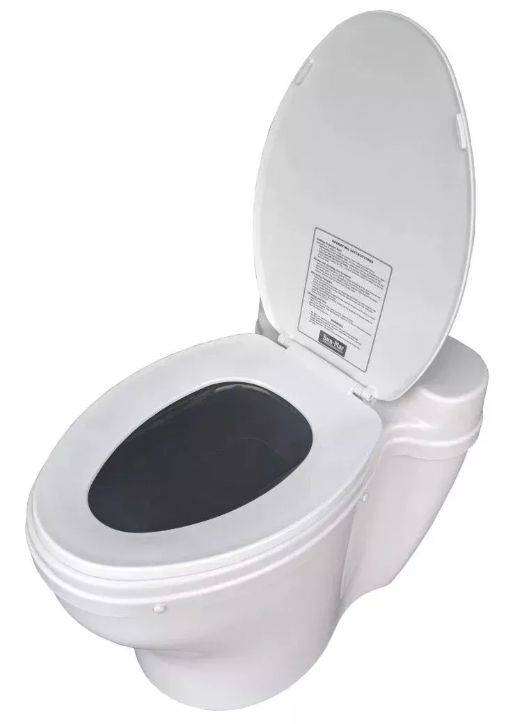 Sun-Mar AF Elongated Waterless Toilet + Kit