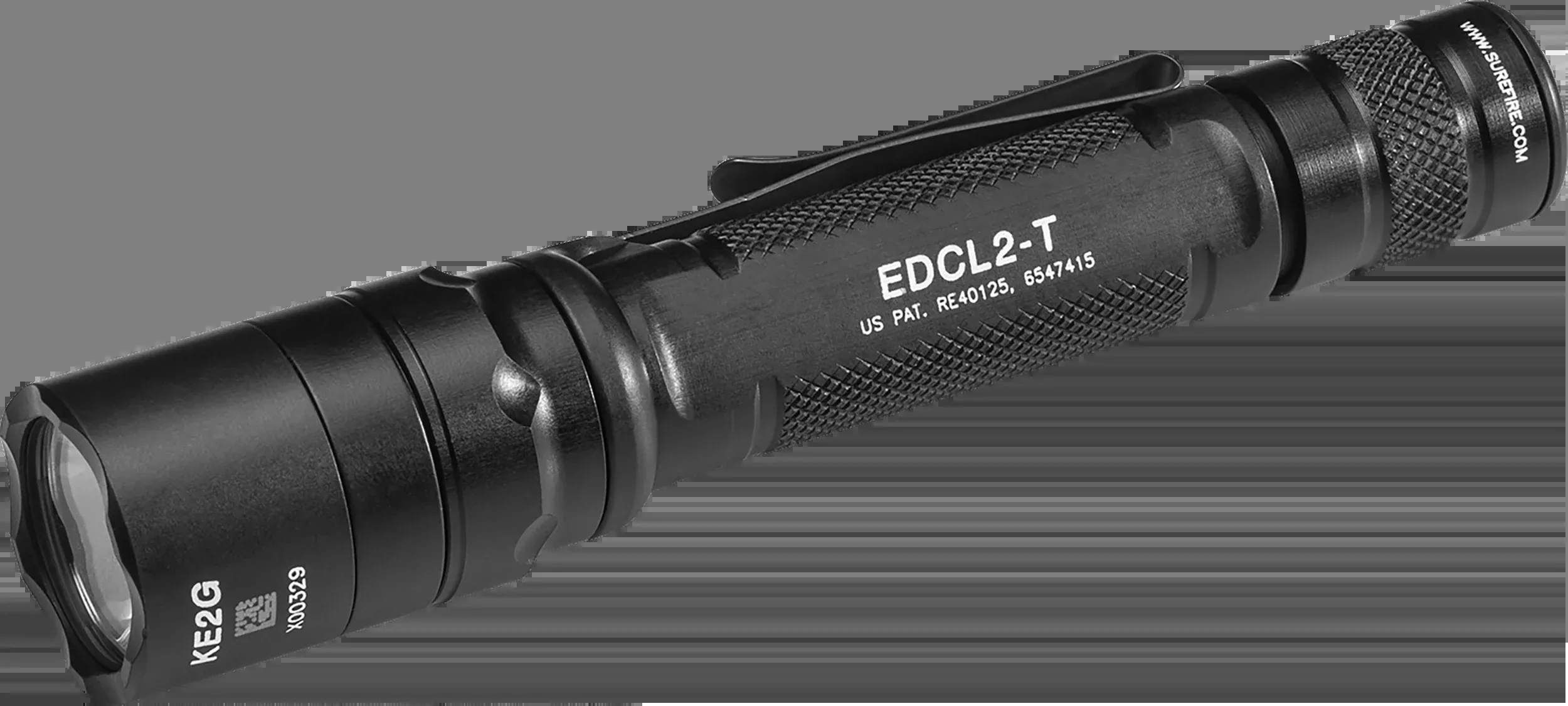 SureFire Everyday Carry LED Flashlight, 1200/5 Lumens, Total Internal Reflection (TIR) Lens, Black Anodized EDCL2-T