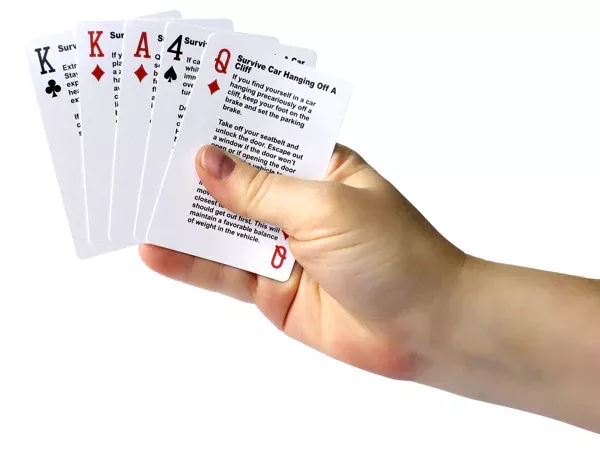 Survival Tips Playing Cards
