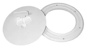 T-H Marine 6″ Quick Release Deck Plate, Polar White• DPCAM-6-2-DP