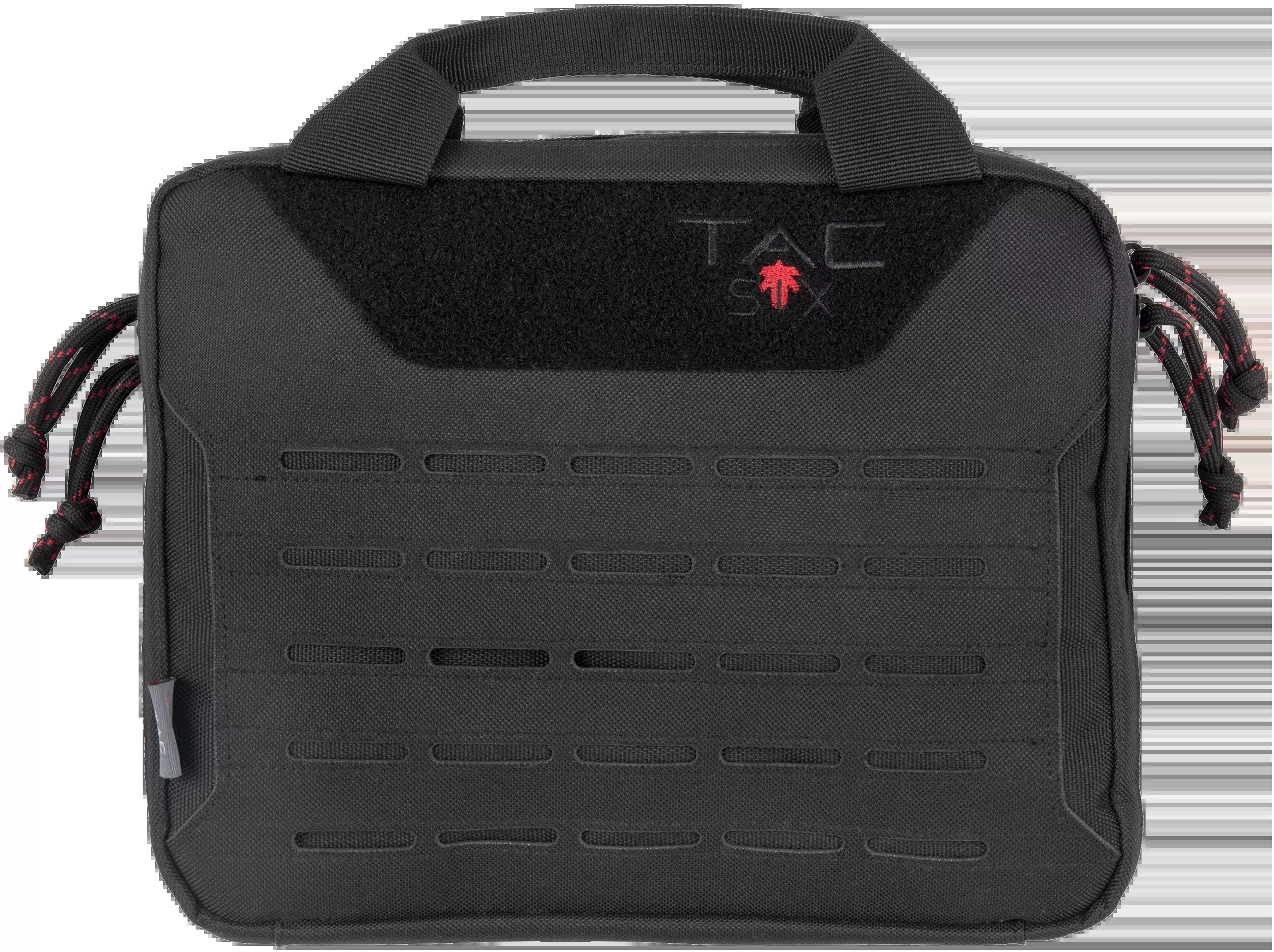 Tac Six Crew Tactical Pistol Case, Dual-Handgun 600D Polyester, MOLLE, Lockable Organizer