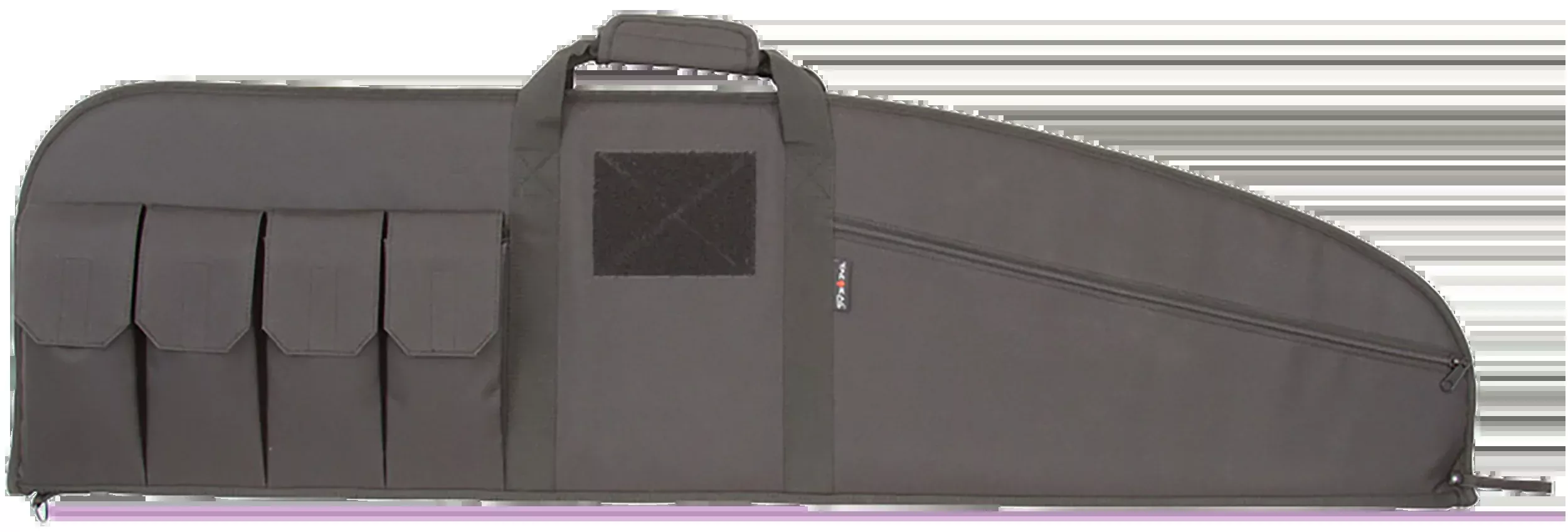 Tac Six Range Tactical 46-Inch Rifle Case, Black Endura, Lockable, 4 Mag Pockets 10662