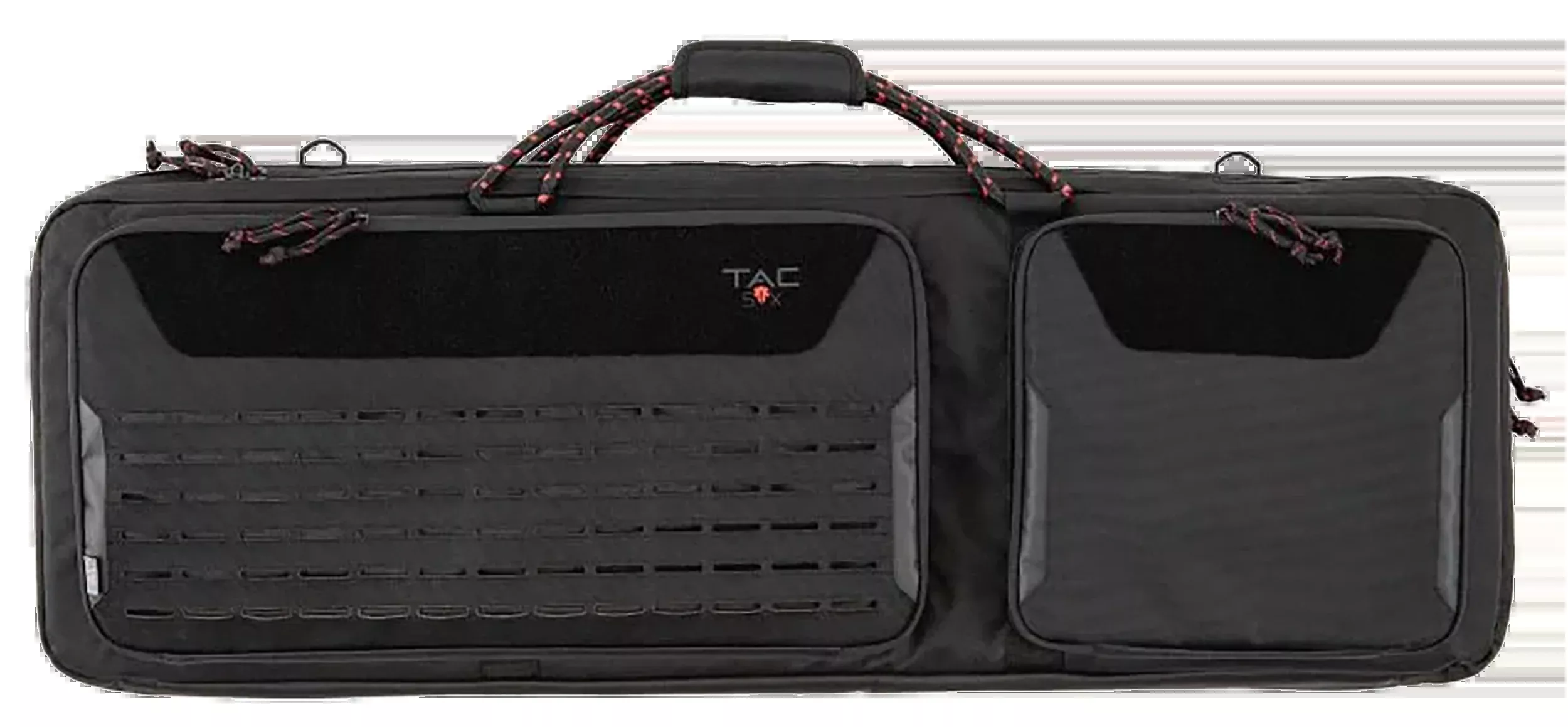 Tac Six Unit 2-Gun Tactical Rifle Case 38 in, Lockable 600D Polyester with Laser-Cut MOLLE, 10838