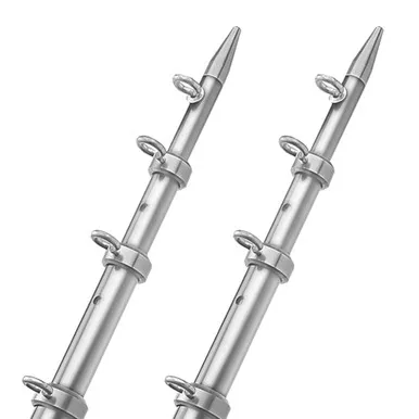 TACO 15-Foot HD Telescopic Outrigger Poles, Silver