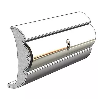 TACO Rigid Vinyl Flex-Core Rub Rail, Frosty White, 60-Foot