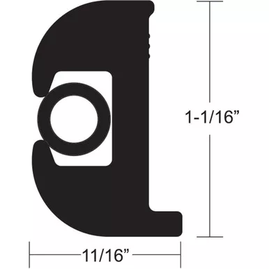 TACO V11-0809 Black Flex Vinyl Rub Rail Kit, 70-Foot