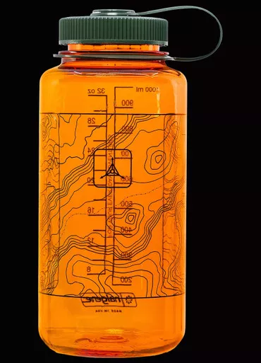 TAD Edition Nalgene 32oz Wide Mouth TOPO Orange