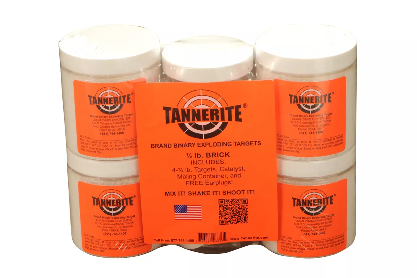 Tannerite 1/2 Pound Brick, 4 Pack of 1/2 lb Targets