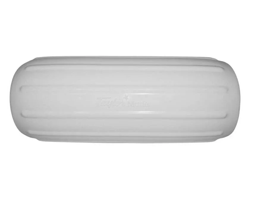 Taylor Made Big B 8″ D x 20″ L White Line Through Center Cylindrical Inflatable Fender• 1026