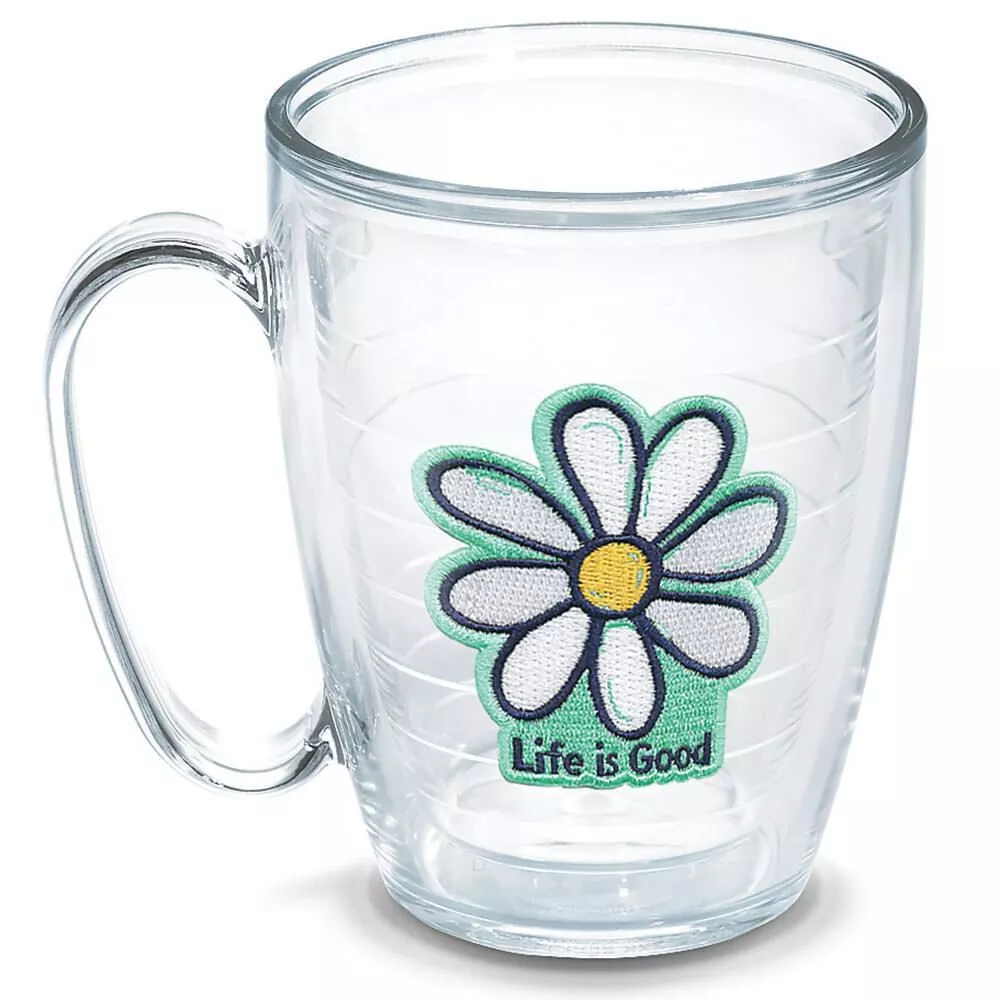 Tervis Mugs, 15 oz., Life is Good Flower Design