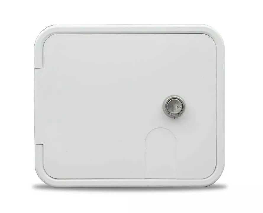 Thetford Medium 30/50 Amp Electric Cable Hatch, Key Lock, Polar White• 94335