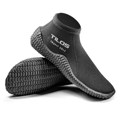 TILOS 3mm Low Cut TruFit Black Beach Boot (B3708BK)