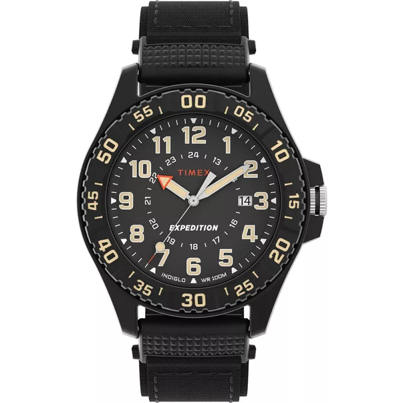 Timex Expedition Acadia Rugged Black Resin Case – Black Dial – Black Fabric Strap