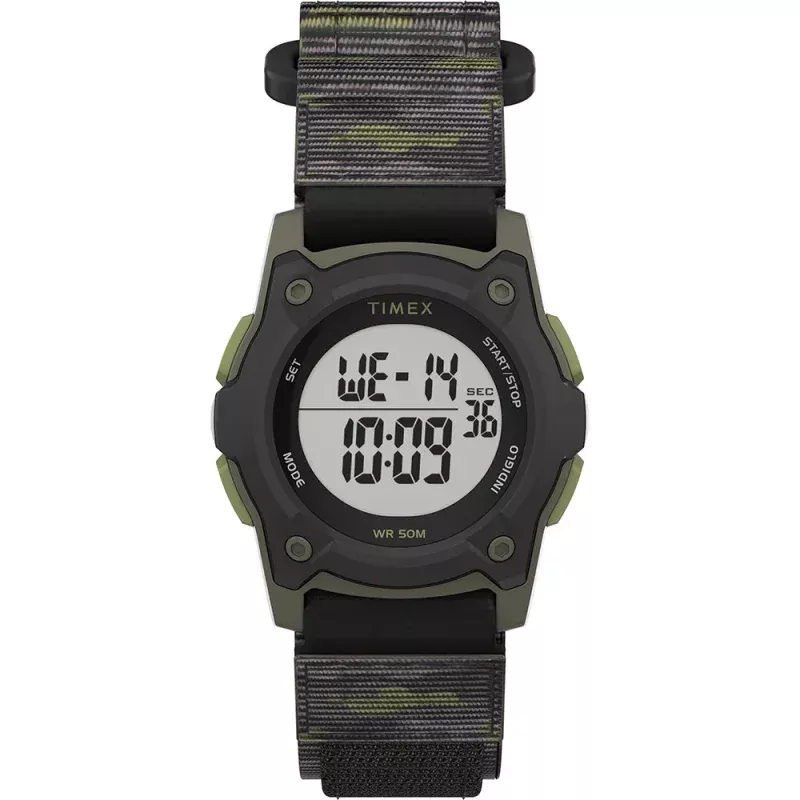 Timex Kids Digital 35mm Watch – Green Camo w/Fastwrap Strap