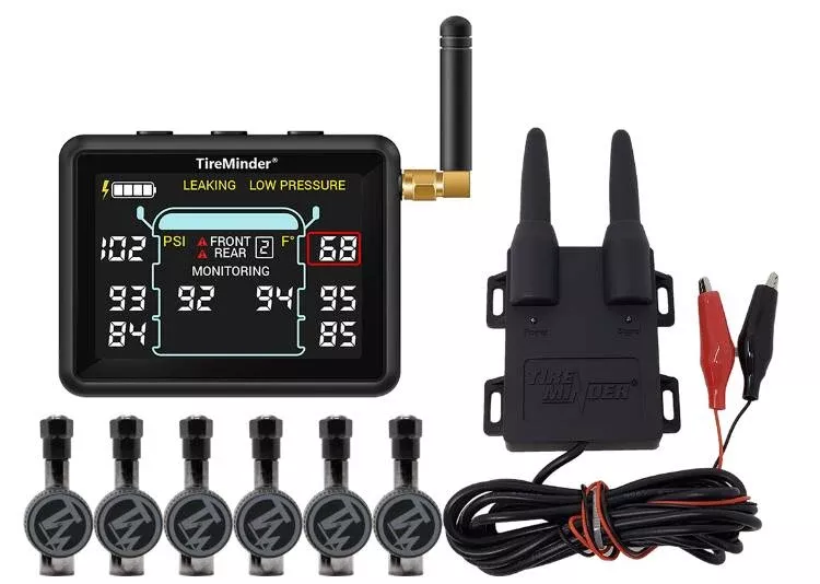 TireMinder i10 with 6 Flow-Through Transmitters for RVs, MotorHomes, 5th Wheels, Coaches and Trailers• TM22164