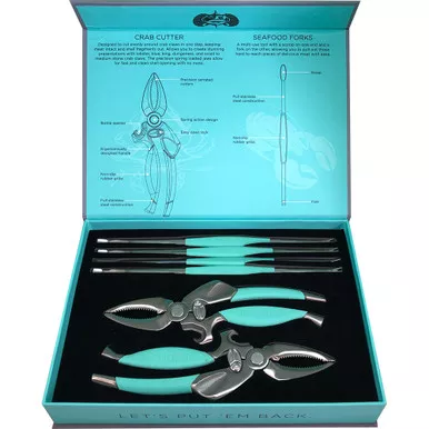 Toadfish Crab and Lobster Tool Set with Cutters and Forks