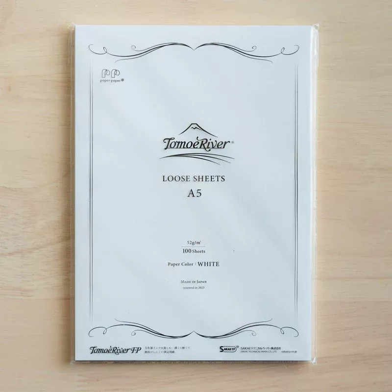 Tomoe river A5 Loose Sheets White Paper 52g/m2