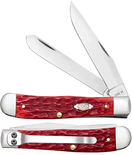 TRAPPER - DARK RED BONE CS - PEACH SEED JIG W-POCKET CLIP