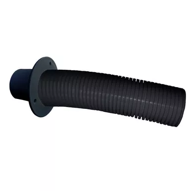 Trident 10-Foot Black Stern Flex Hose w/Flange
