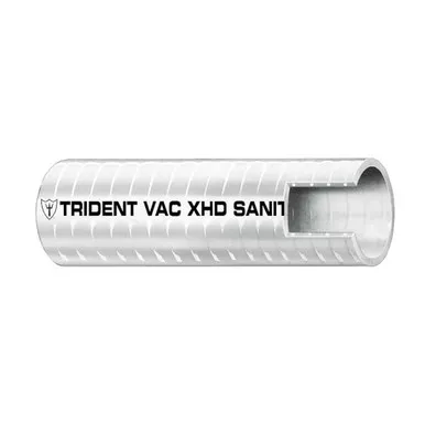 Trident White 1-Inch VAC XHD Sanitation Hose, 50-Foot