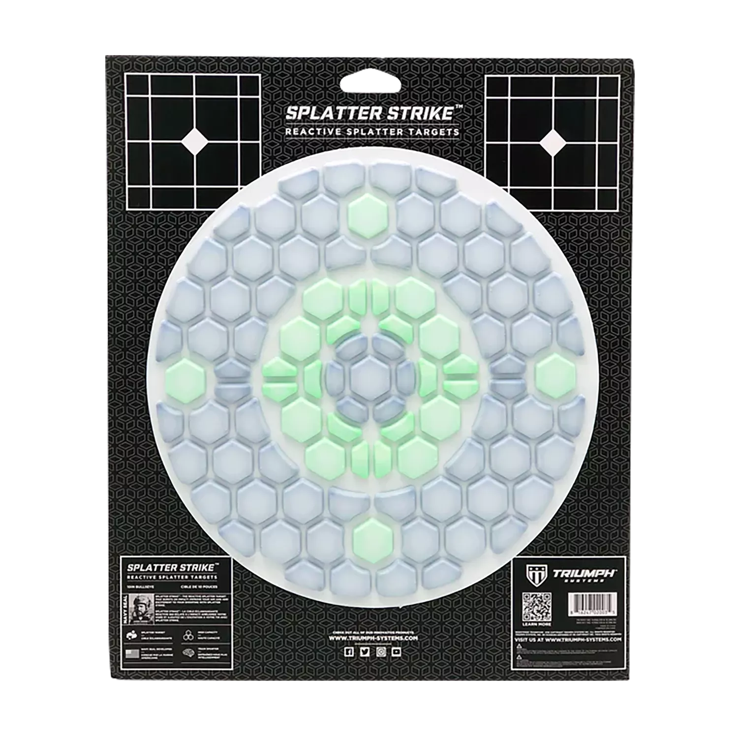 Triumph Systems Splatter Strike Reactive Splatter Target Bullseye Hanging Corrugate