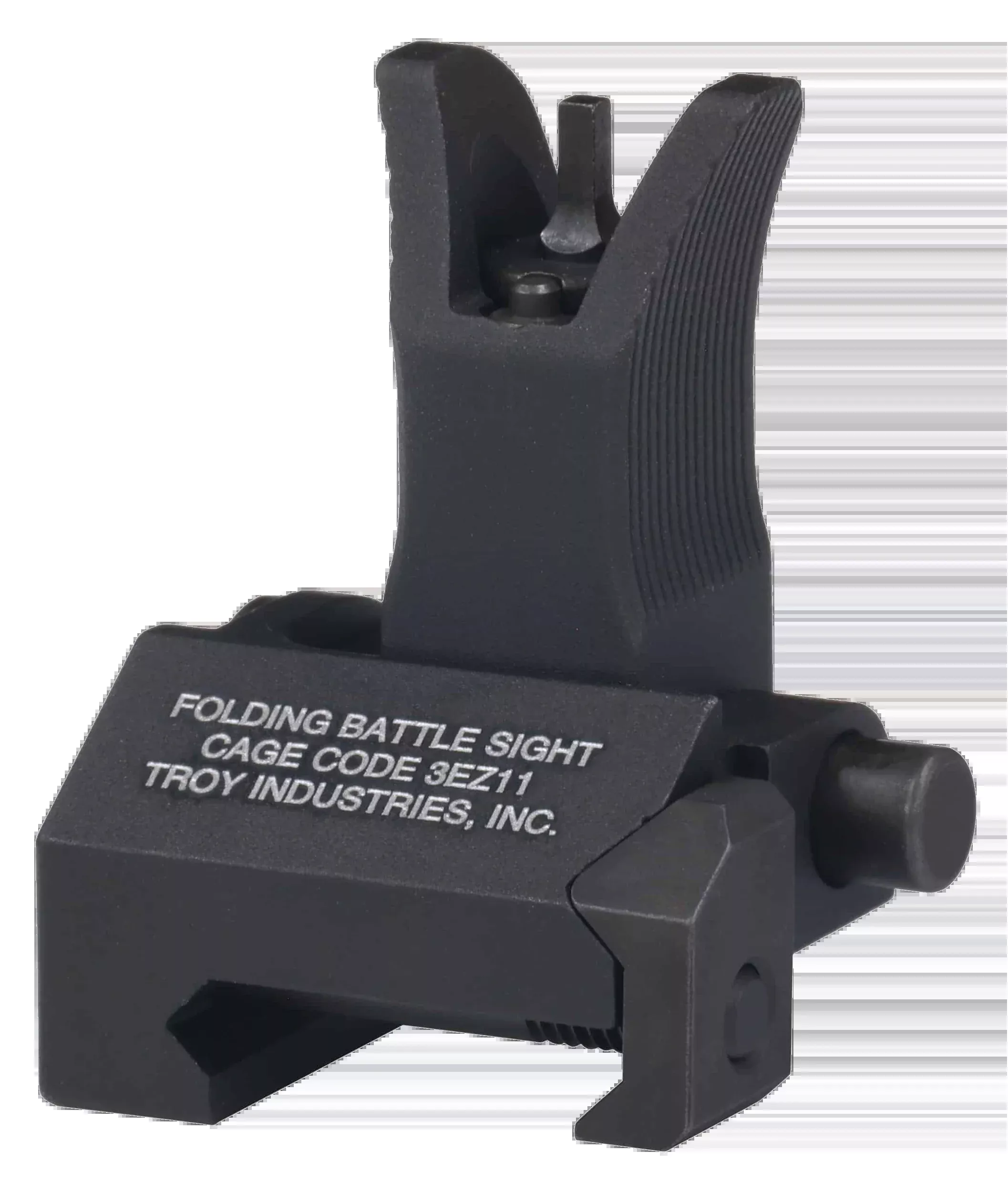 Troy Ind M4 Front Folding BattleSight, Black Hardcoat Anodized, 0.50 Minute-of-Angle per click – SSIGFBSFMBT00