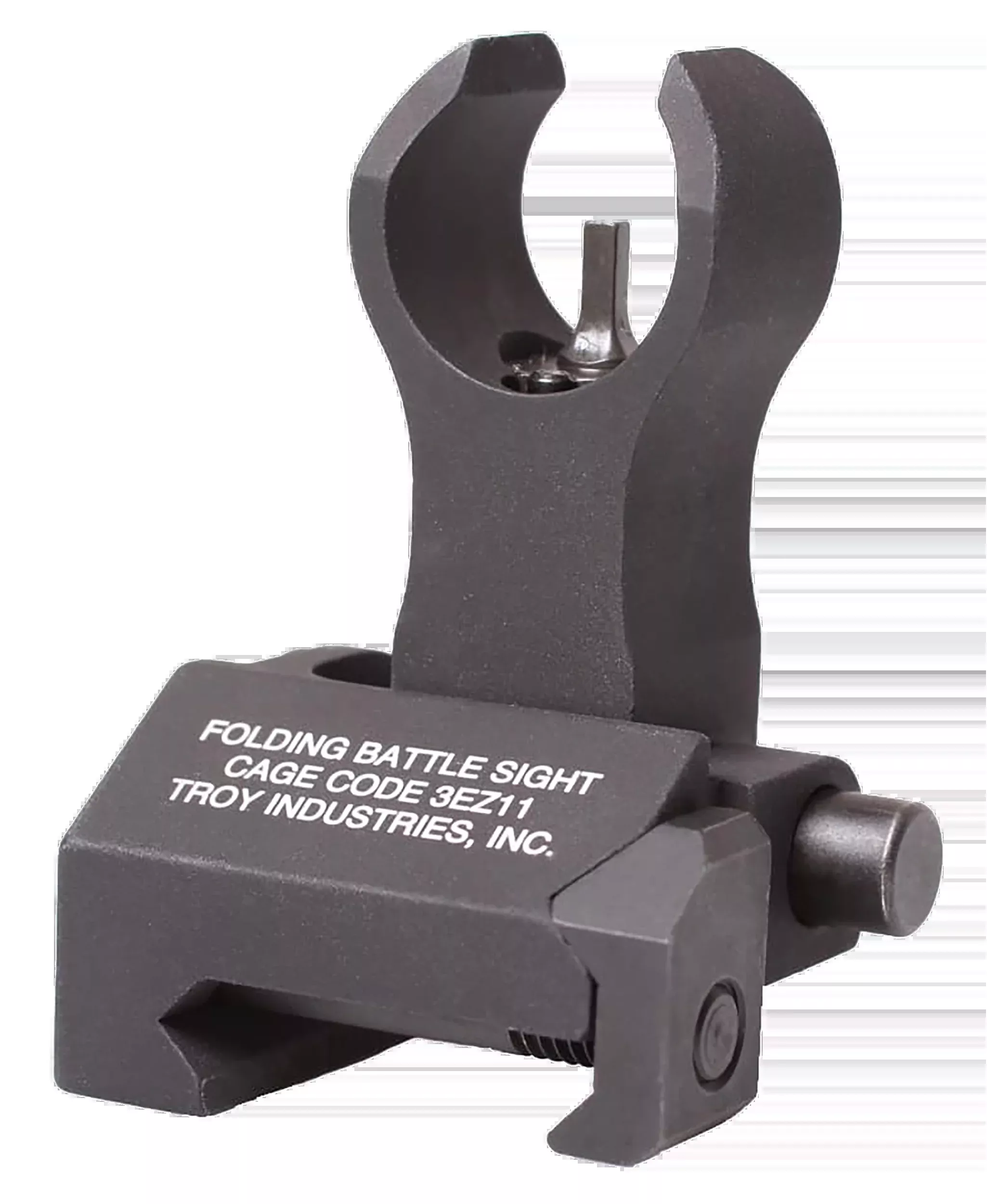 Troy Ind SSIGFBSFHBT00 Front Folding BattleSight HKBlack Hardcoat Anodized