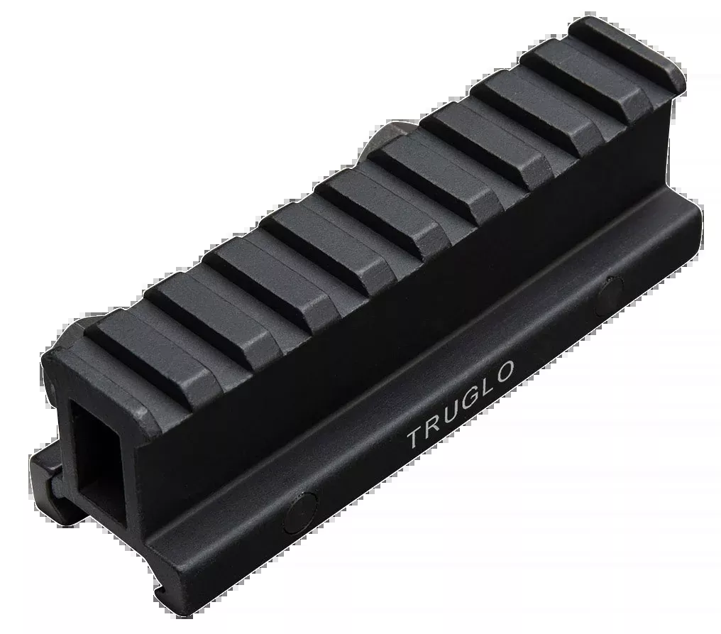 Truglo Picatinny Riser Mount, 1-inch Rise, 4-inch Length, Matte Black Anodized TG8990B