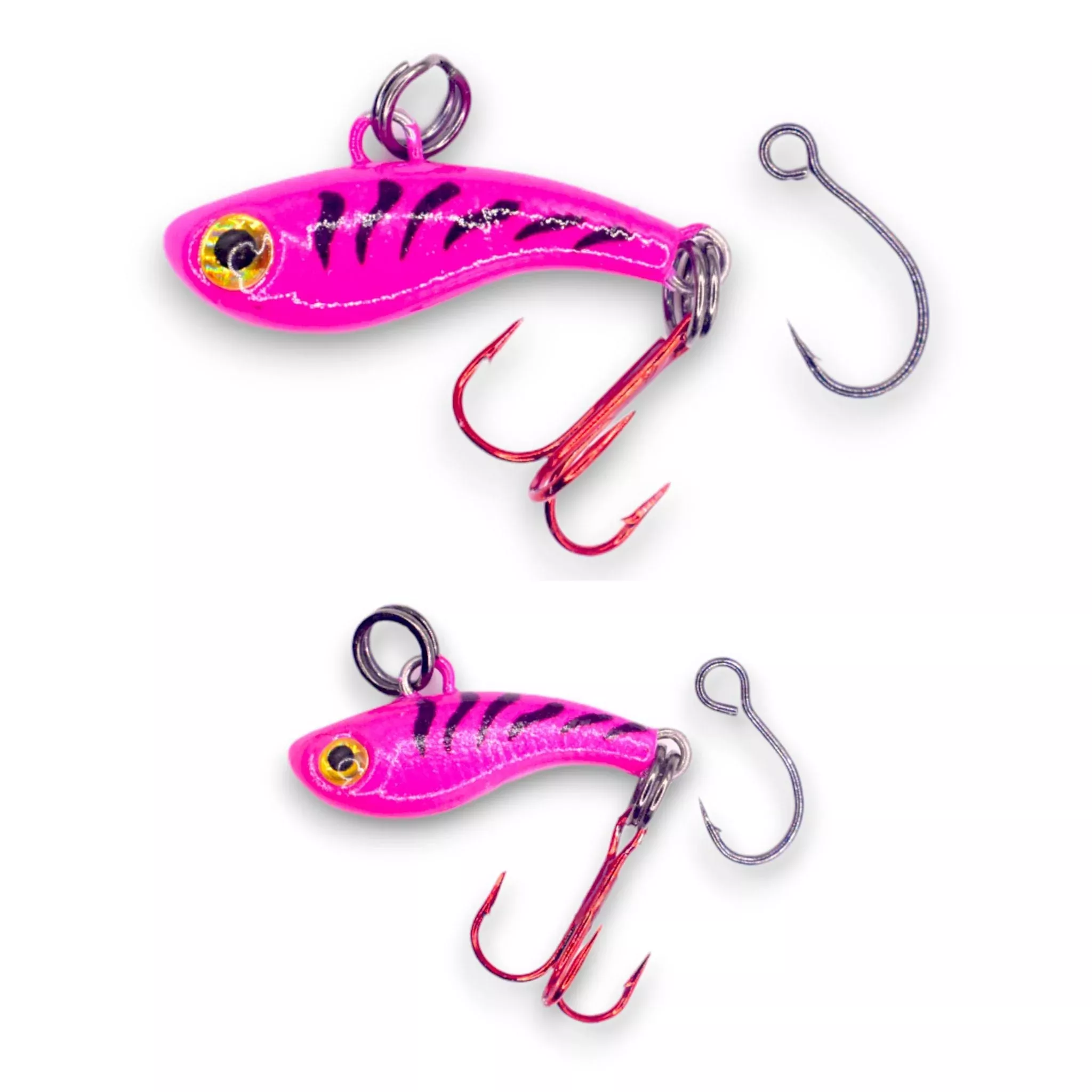 TUNGSTEN T-RIP PINK TIGER GLOW MINI VIBE BAIT