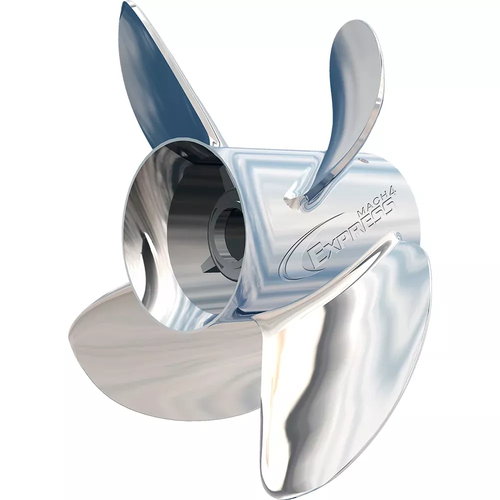 Turning Point Express Mach4 Left Hand Stainless Steel Propeller - EX-1513-4L - 4-Blade - 15.3" x 13" - 31501340